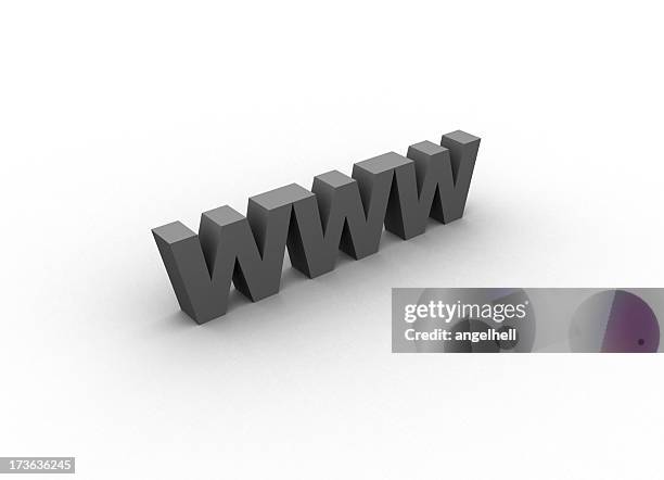 www letters in 3d - www w w w w stockfoto's en -beelden