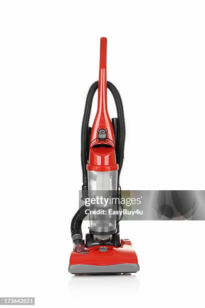 red vacuum cleaner used to improve your cleaning experience - vacuum cleaner stock pictures, royalty-free photos & images