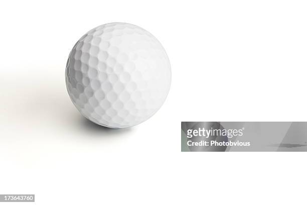 ゴルフボール白で分離 - ゴルフボール ストックフォトと画像