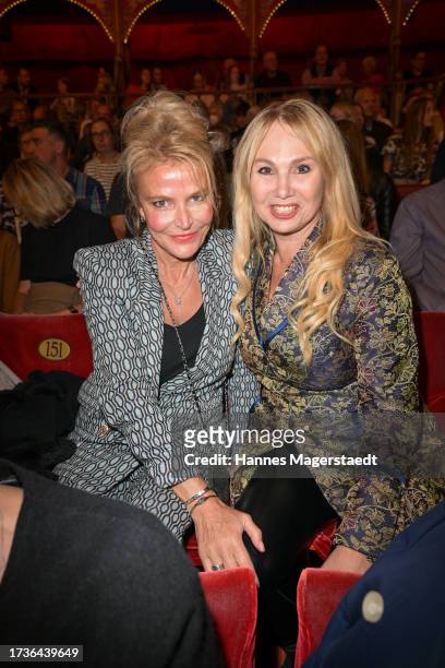 Ursula Gottwald and Christine Zierl attend the premiere of Circus Roncalli at Werksviertel München on October 14, 2023 in Munich, Germany.