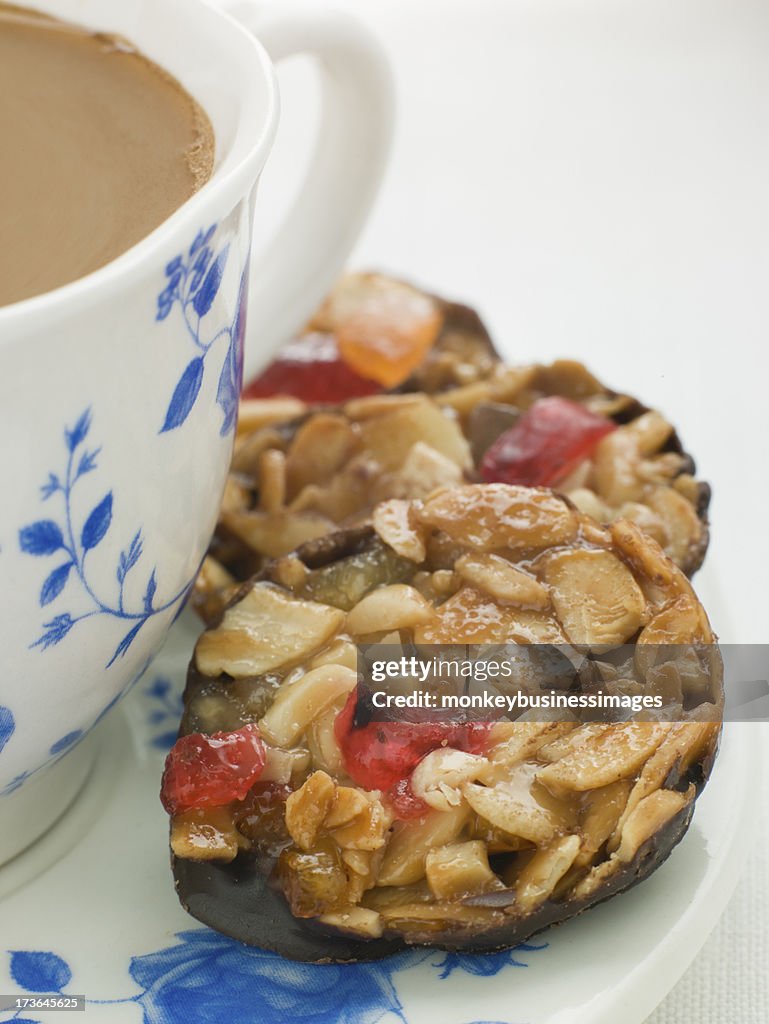 Petit Florentines with a Cup of Tea