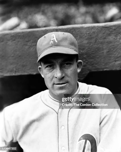 Portrait of Aloysius H. Simmons of the Philadelphia Athletics in 1932.