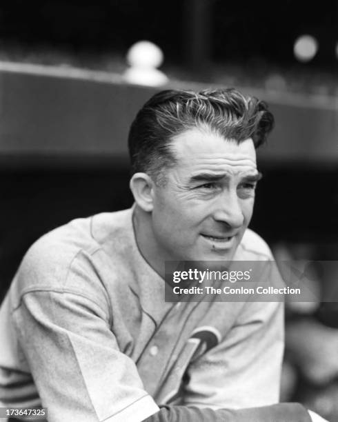 Portrait of Aloysius H. Simmons of the Philadelphia Athletics in 1940.