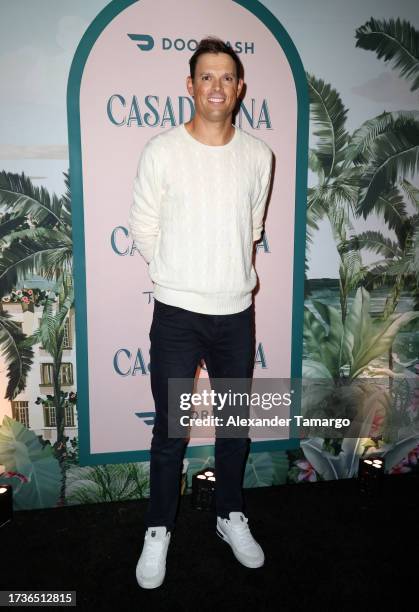 Bob Bryan arrives at the Casadonna opening celebration where David Grutman, Noah Tepperberg and Jason Strauss debuted Casadonna, a Coastal...