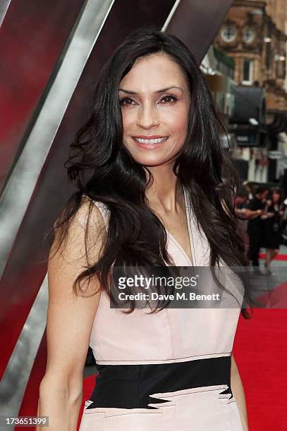Famke Janssen attends the UK Premiere of 'The Wolverine' at Empire Leicester Square on July 16, 2013 in London, England.
