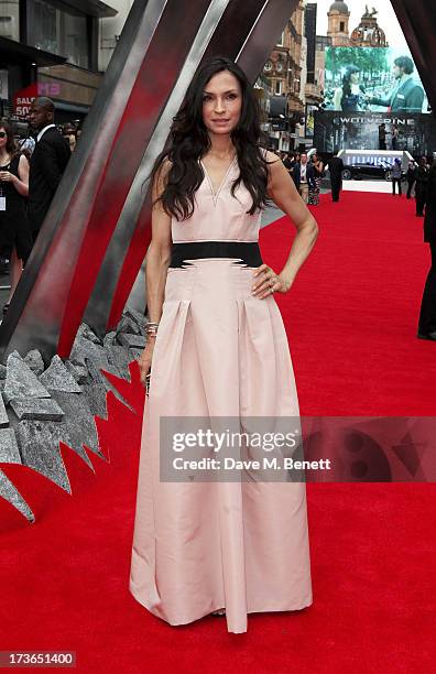 Famke Janssen attends the UK Premiere of 'The Wolverine' at Empire Leicester Square on July 16, 2013 in London, England.