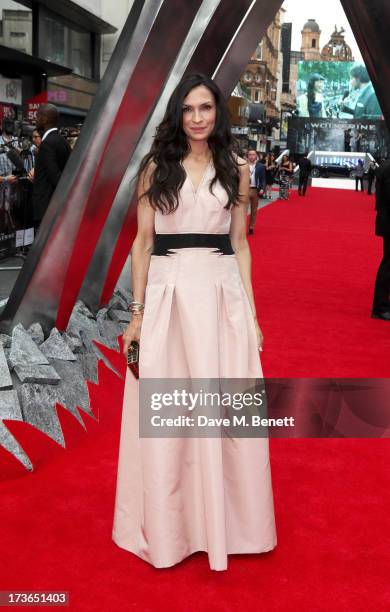 Famke Janssen attends the UK Premiere of 'The Wolverine' at Empire Leicester Square on July 16, 2013 in London, England.