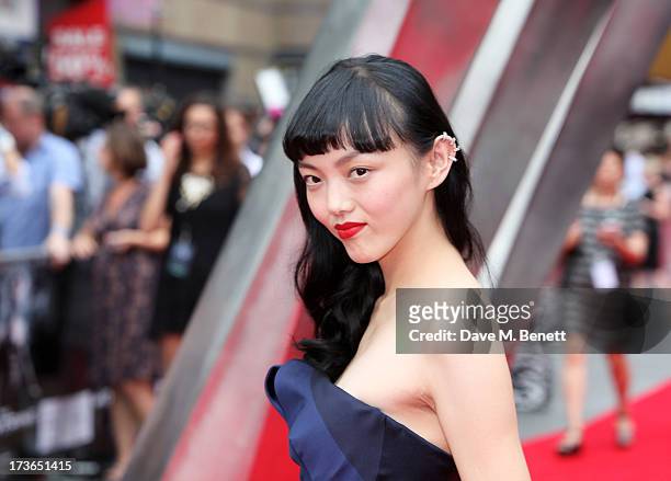 Rila Fukushima attends the UK Premiere of 'The Wolverine' at Empire Leicester Square on July 16, 2013 in London, England.