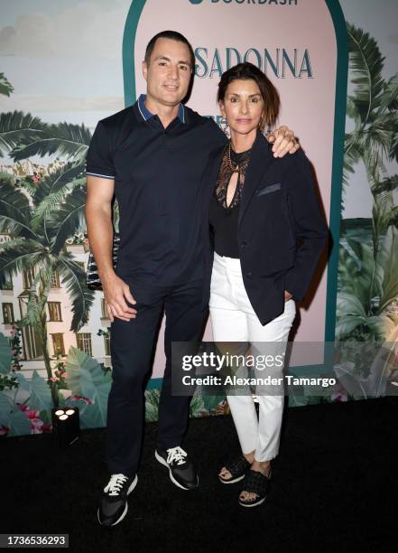 Chris Paciello and Ingrid Casares arrive at the Casadonna opening celebration where David Grutman, Noah Tepperberg and Jason Strauss debuted...