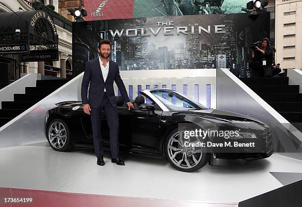 Hugh Jackman attends the UK Premiere of 'The Wolverine' at Empire Leicester Square on July 16, 2013 in London, England.