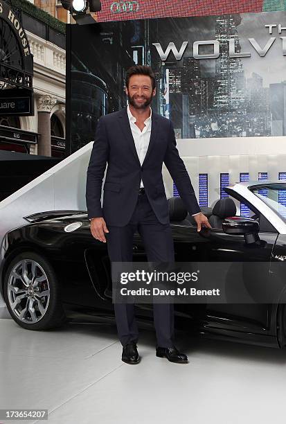 Hugh Jackman attends the UK Premiere of 'The Wolverine' at Empire Leicester Square on July 16, 2013 in London, England.