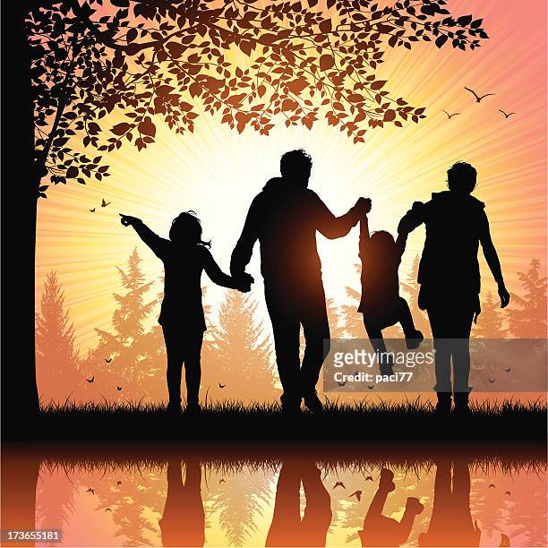 happy family - family stock illustrations