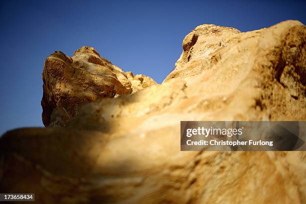 Mine dump of fine sand, the residue of crushed rock from deep mining, is eroded by the elements on July 15, 2013 in Johannesburg, South Africa....