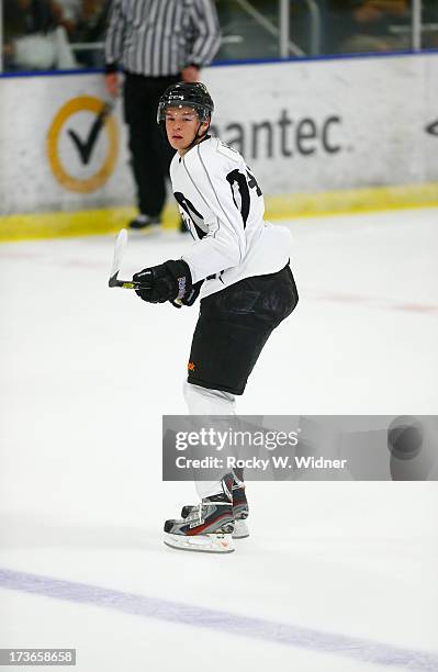 Tomas Hertl of the San Jose Sharks skates on the ice during the Sharks Prospect Summer Scrimmage at the San Jose Sharks practice facility on July 11,...