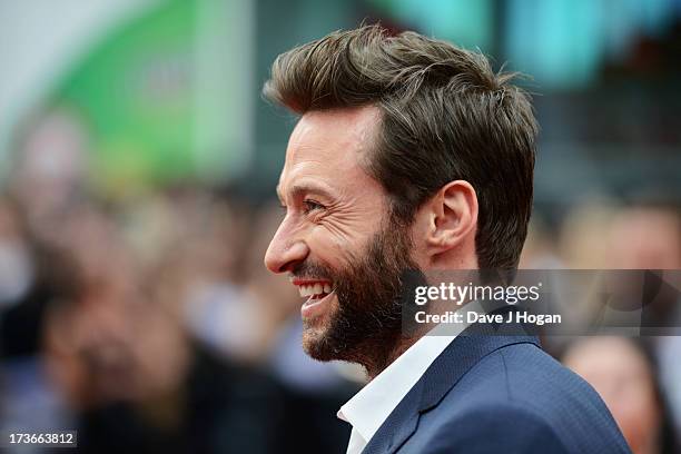 Hugh Jackman attends the UK premiere of 'The Wolverine' at The Empire Leicester Square on July 16, 2013 in London, England.