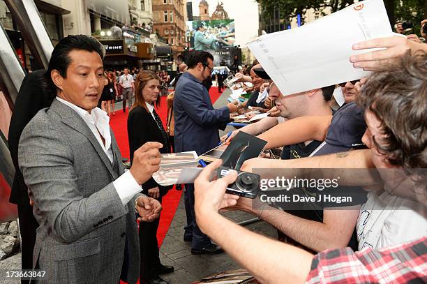 Will Yun Lee attends the UK premiere of 'The Wolverine' at The Empire Leicester Square on July 16, 2013 in London, England.