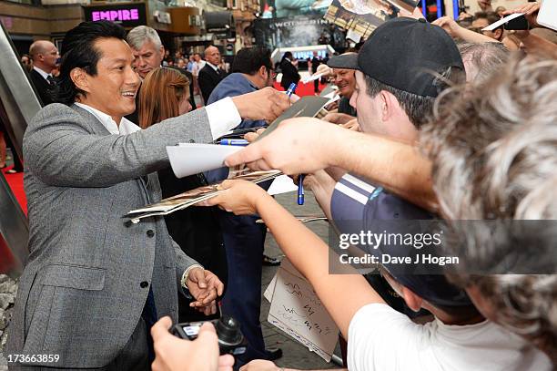 Will Yun Lee attends the UK premiere of 'The Wolverine' at The Empire Leicester Square on July 16, 2013 in London, England.