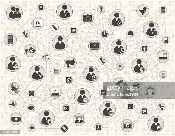 social network - talking to camera studio stock illustrations