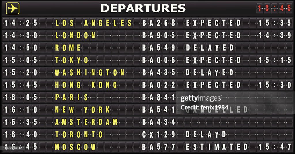 Arrival Departure Board