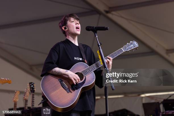 Sara Quin of Tegan and Sara performs onstage during weekend two, day two of Austin City Limits Music Festival at Zilker Park on October 14, 2023 in...