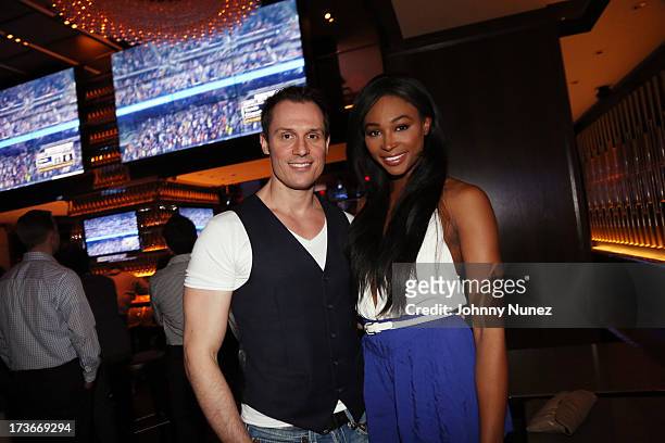 Keith Collins and former Miss USA Nana Meriwether attend The 4th Annual All-Star State Of Mind Celebration at 40 / 40 Club on July 15, 2013 in New...