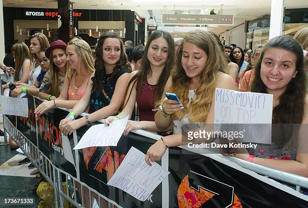 Atmosphere as Fifth Harmony perform as part of the "Harmonize American Mall Tour" at Garden State Plaza on July 16, 2013 in Paramus, New Jersey.