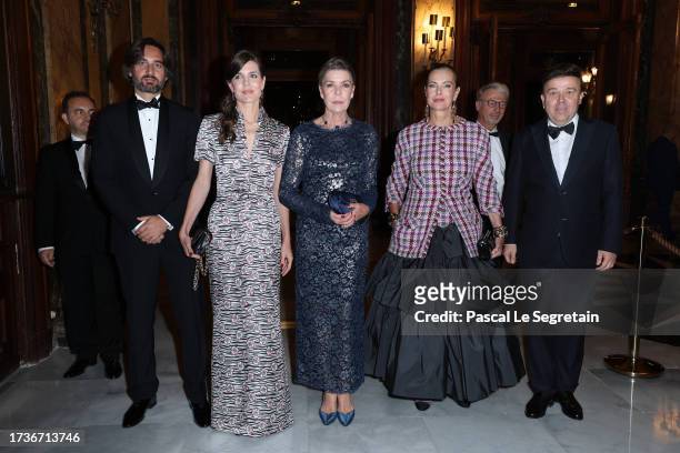 Jérôme Froissart, Dimitri Rassam, Charlotte Casiraghi Rassam, Princess Caroline of Hanover, Carole Bouquet and Stéphane Valéri attend the 60th AMADE...
