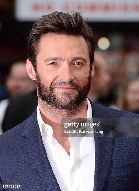 Hugh Jackman attends the UK premiere of 'The Wolverine' at Empire Leicester Square on July 16, 2013 in London, England.