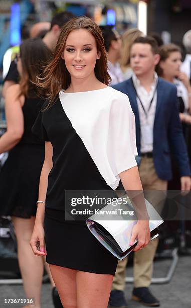 April Pearson attends the UK premiere of 'The Wolverine' at Empire Leicester Square on July 16, 2013 in London, England.