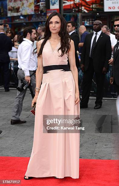 Famke Janssen attends the UK premiere of 'The Wolverine' at Empire Leicester Square on July 16, 2013 in London, England.