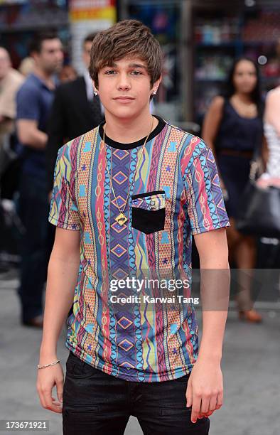 Austin Mahone attends the UK premiere of 'The Wolverine' at Empire Leicester Square on July 16, 2013 in London, England.