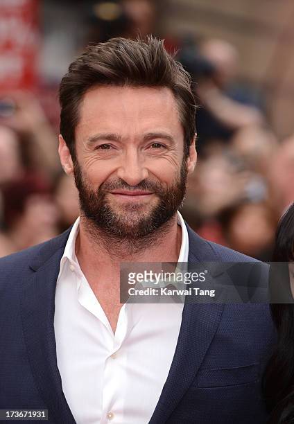Hugh Jackman attends the UK premiere of 'The Wolverine' at Empire Leicester Square on July 16, 2013 in London, England.