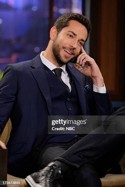 Episode 4496 -- Pictured: Actor Zachary Levi during an interview on July 16, 2013 --