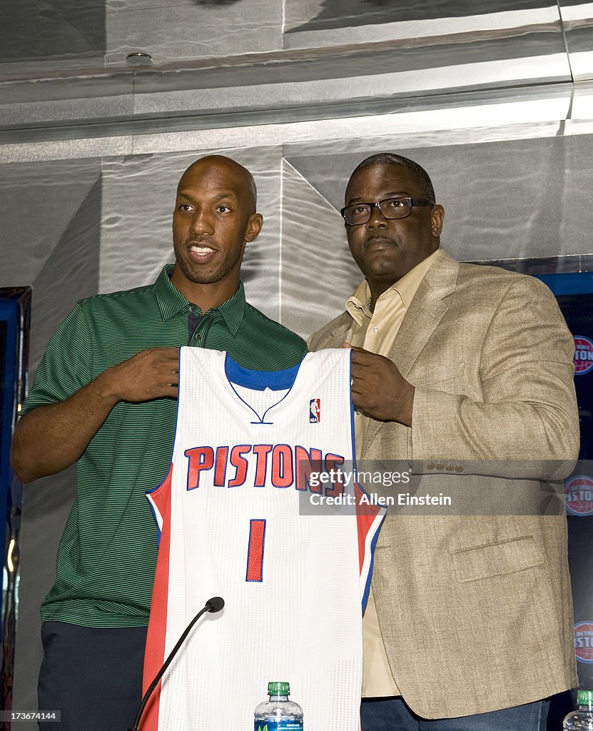 Joe Dumars Introduces Chauncey Billips