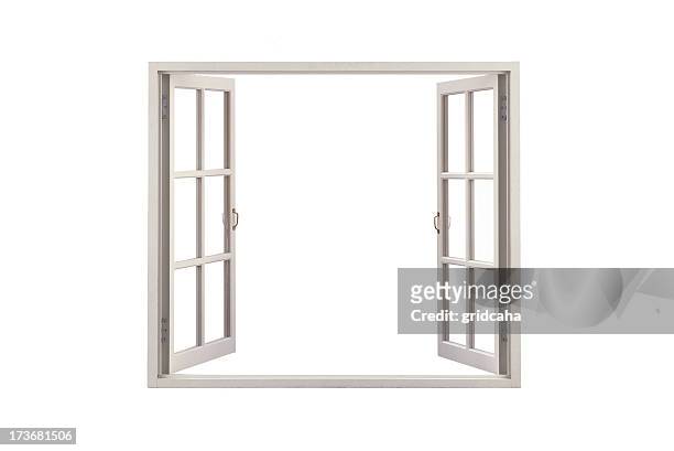 white window - raam stockfoto's en -beelden