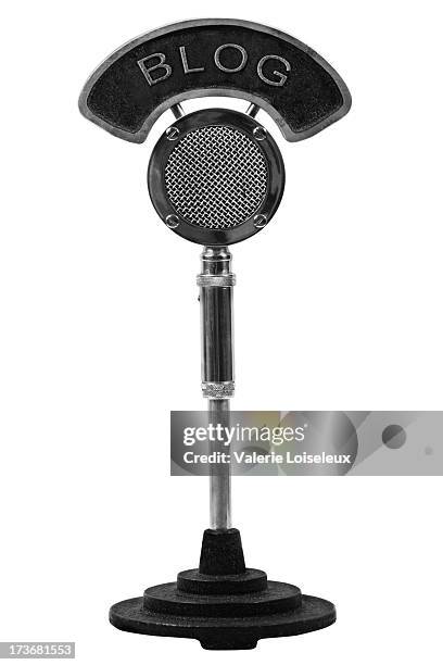 blog - microfoonstandaard stockfoto's en -beelden
