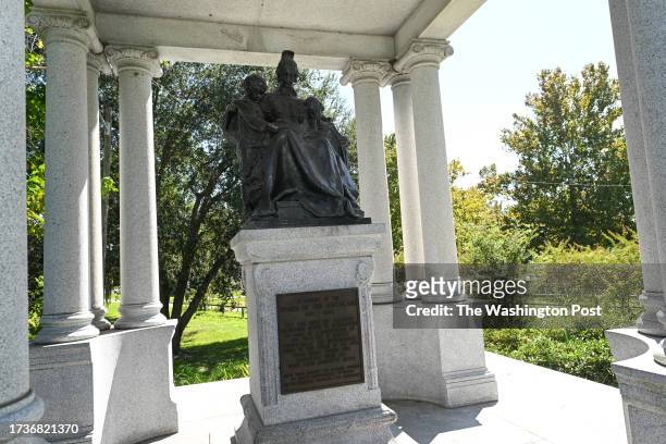 Statue to commemorate women of the confederacy is displayed at Springfield Park on Saturday, September 23, 2023 in Jacksonville, Florida. Some...