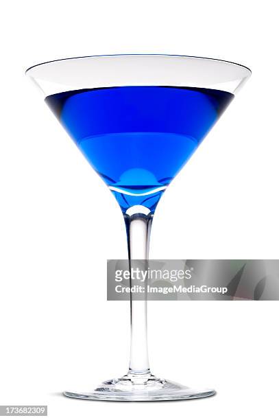 blue martini - blue martini glasses stock-fotos und bilder