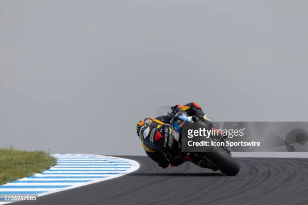 Marco Bezecchi of Italy on the Mooney VR46 Racing Team Ducati during qualifying at the Australian MotoGP at the Phillip Island Grand Prix Circuit on...