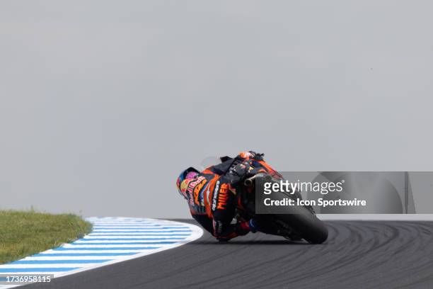 Jack Miller of Australia on the Red Bull KTM Factory Tech3 Racing KTM during qualifying at the Australian MotoGP at the Phillip Island Grand Prix...