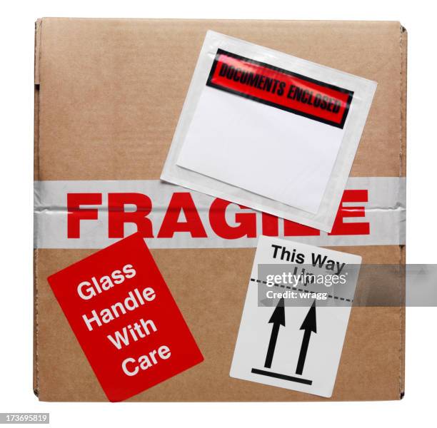 top of the box - fragile sign stock pictures, royalty-free photos & images