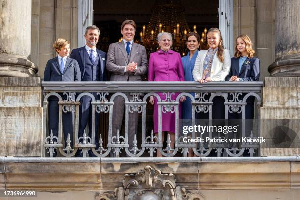 Prince Vincent of Denmark, Crown Prince Frederik of Denmark, Prince Christian of Denmark, Queen Margrethe of Denmark, Crown Princess Mary of Denmark,...