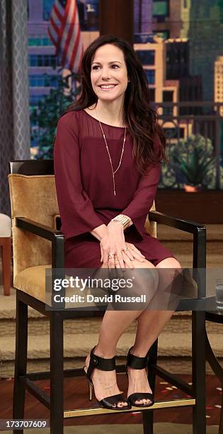 Mary-Louise Parker is a guest on "LIVE with Kelly and Michael," distributed by Disney-Walt Disney Television via Getty Images Domestic Television....