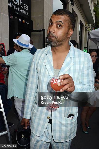 Fashion designer Karim Bonnet from Impasse De La Defense attends the 'Fiat Italian Beach' party hosted by Technikart and Crazy Baby at The Motor...