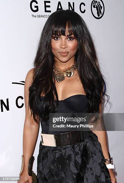 Mercedes Nelson arrives at The GEANCO Foundation's "Impact Africa" Fundraiser at Bootsy Bellows on July 16, 2013 in West Hollywood, California.