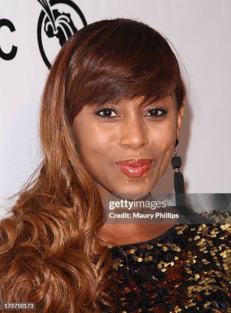 Actress Zee James arrives at The GEANCO Foundation's "Impact Africa" Fundraiser at Bootsy Bellows on July 16, 2013 in West Hollywood, California.