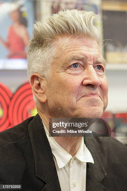 David Lynch signs copies of his new album "The Big Dream" at Amoeba Music on July 16, 2013 in Hollywood, California.