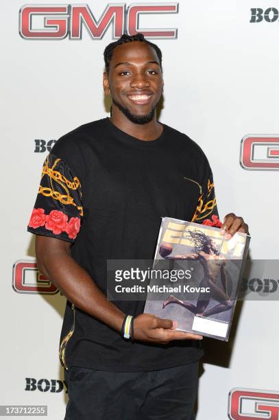 Professional basketball player Kenneth Faried attends ESPN The Magazine 5th annual "Body Issue" party at Lure on July 16, 2013 in Hollywood,...