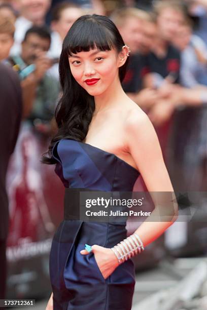 Rila Fukushima attends the UK Premiere of 'The Wolverine' at Empire Leicester Square on July 16, 2013 in London, England.