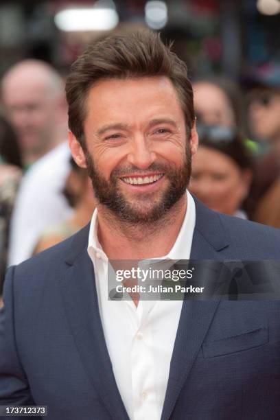 Hugh Jackman attends the UK Premiere of 'The Wolverine' at Empire Leicester Square on July 16, 2013 in London, England.